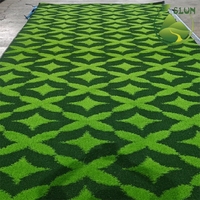 Tapis d'herbe artificielle réaliste 3D résistant aux UV pour l'aménagement extérieur, gazon synthétique certifié CE REACH