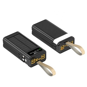 Banco <span class=keywords><strong>de</strong></span> Energía <span class=keywords><strong>Solar</strong></span> <span class=keywords><strong>de</strong></span> 30000mAh con Logotipo Personalizado, <span class=keywords><strong>Carga</strong></span> Rápida <span class=keywords><strong>de</strong></span> 22.5W, Batería Externa Portátil con Linterna LED para Camping, OEM - Product Image 1