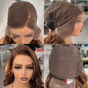 הנמכר ביותר במפעל-עשה remy שיער פאות hd תחרה קדמי רופף גל אירופאי שיער פאה 22 ס "מ מוכן ספינה - Product Image 3