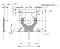 AM21A Pont Complet 4 Fils Petite Taille Trou Traversant Plat Mince Miniature Micro Capteur de Charge 5kg 10kg 30kg 50kg 100kg