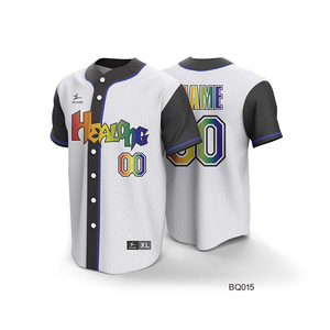 Uniforme de baseball à broderie personnalisée Maillot de baseball à motif vierge par sublimation - Product Image 2