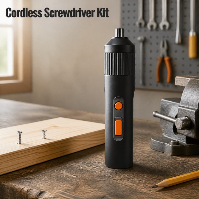USB Rechargeable 360 Motor 47 Piece Cordless Electric Screwdriver Kit with Case and Bits for Home Toolbox Repair