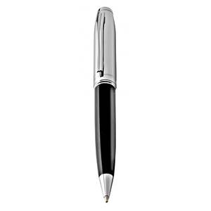 Penna a Sfera in Metallo Cromato Lucido con Logo Personalizzato, Design Originale, Larghezza di Scrittura 0.7mm e 1.0mm, Penna Promozionale - Product Image 1