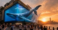 Affichage LED extérieur 3D à œil nu P4.4/P5.7/P6.6/P8/P10 IP66 étanche, faible consommation d'énergie, 960x960, DOOH personnalisé, luminosité 6500