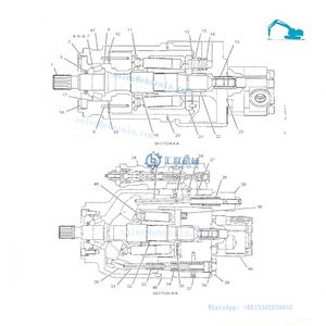 Xây dựng Mini Digger bộ phận bơm chính cho ca T-E 301 302 303 304 305 306 308 307 phụ<span class=keywords><strong>c</strong></span> vụ pila máy xú<span class=keywords><strong>c</strong></span> bơm thủy lự<span class=keywords><strong>c</strong></span> - Product Image 6