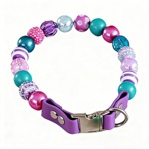 Yile <b>Pets</b> Beaded Dog <b>Collar</b> Waterproof Fashion <b>Pet</b> <b>Collar</b> For Outdoor Use - Product Image 4
