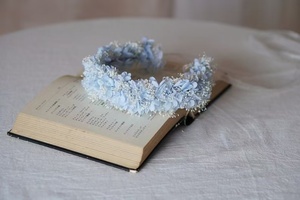 Couronne de fleurs séchées pour mariée et demoiselle d'honneur, accessoires de cheveux bohèmes pour mariage - Product Image 6