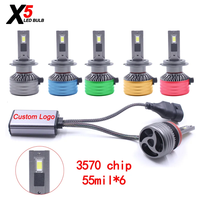 Phares LED FSYLX 100W 20000LM X5 H1 H3 H4 H7 H8 H10 H11 9005 9006 9012, ampoules de voiture pour A3, en aluminium aéronautique