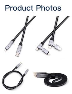 Nouveau Câble <span class=keywords><strong>USB</strong></span> Tressé en Aluminium 6-en-1 60W PD 3A à Charge Rapide, Multicolore, Logo Personnalisé, Cadeau Promotionnel 2026 - Product Image 1