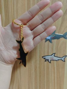 2026 New Blnieece Luxury Aluminum Alloy <b>Car</b> Luggage Zipper Paul and Shark Custom Metal Keychain Charm Black/Golden <b>Polished</b> - Product Image 5