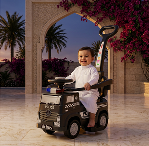 Voiture à pousser 2-en-1 pour enfants avec musique, sirène, lumières <span class=keywords><strong>et</strong></span> barrière de sécurité, trotteur pour bébé, <span class=keywords><strong>camion</strong></span> jouet en plastique - Product Image 6