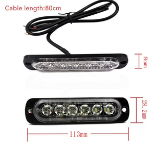 Luz de Advertencia LED <span class=keywords><strong>Lyr</strong></span>, 1 Unidad, 12V-24V, 6 LED, Luz Estroboscópica para Camión, Remolque, Luces LED para Automóvil, Advertencia de Emergencia, Luz de Peligro Intermitente - Product Image 3