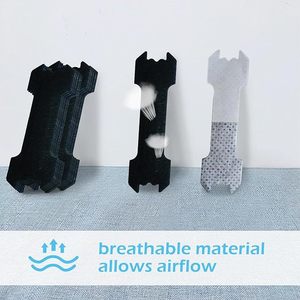 Bandes nasales anti-ronflement noires pour adultes, transfrontalières, avec bandes de soutien élastiques pour l'expansion physique et le soulagement respiratoire, pour des voies respiratoires claires - Product Image 2