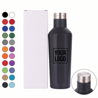 Bouteille d'eau en acier inoxydable à double paroi isolée sous vide 500 ml sans BPA, anti-fuite, tasse droite, gourde de sport et de voyage