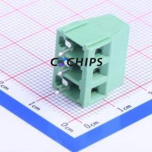WJ128V-5.0-3P Screw Terminal Block Through hole Component (THT),P=5mm Connector 1x3P 5mm Green Through Hole - Product Image 2