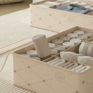 Organizador de Ropa Apilable, Organizador Pequeño para Armario, Cajón de Escritorio, Sujetadores, Calcetines, <span class=keywords><strong>Cajas</strong></span> de Contenedores, Armario Plegable, Caja de Almacenamiento de Ropa Interior - Product Image 4