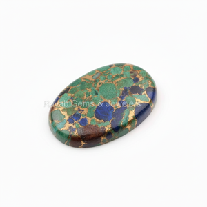 Compuesto de cobre de azurita genuina de alta calidad, 20x30mm, corte ovalado pulido, lote al por mayor, cabujón, fabricación de piedras preciosas sueltas, joyería - Product Image 1