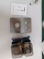 Robinet de douche thermostatique à 3 poignées finition chromée, mitigeur encastré avec contrôle de débit indépendant pour équipements de salle de bain modernes