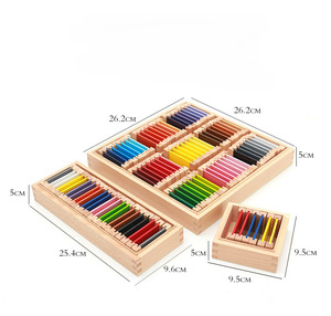 JET Montessori Aides sensorielles d'<span class=keywords><strong>apprentissage</strong></span> en bois Cartes de couleurs en bois Jeux éducatifs de correspondance des couleurs et de puzzle pour enfants - Product Image 4