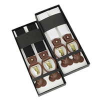 Tirantes de esmoquin de tela Jacquard de seda para hombre con espalda en Y elástica ajustable y botones de cuero resistentes Diseño Jacquard