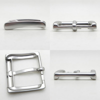 Vente en gros de boucles de ceinture à simple ardillon en alliage de zinc argent mat sans nickel de 30 mm pour ceintures en cuir pour hommes OEM ODM