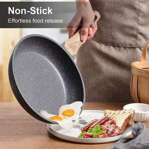 Sartén <span class=keywords><strong>antiadherente</strong></span> de aluminio de 20 CM, 24 CM y 28 CM, estilo Retro, recubrimiento de mármol, utensilios de cocina, fundición a presión, <span class=keywords><strong>2022</strong></span> - Product Image 4
