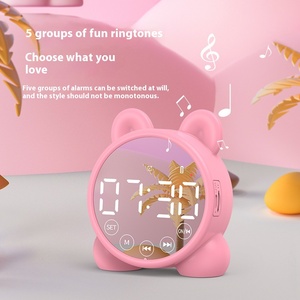 Factory Private Model P1 Multifunctional for <strong>Bluetooth</strong> Alarm <strong>Clock</strong> Mini Card Gift <strong>Speaker</strong> Memory Card Home Stereo <strong>Clock</strong> Mirror - Product Image 1
