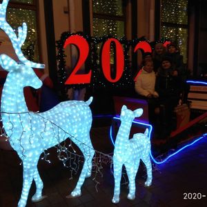 Renne LED avec traîneau-Décoration lumineuse de Noël pour l'extérieur - Product Image 6