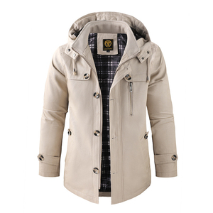 Giacca da uomo TONGYANG con cappuccio staccabile per primavera e autunno, casual, in cotone, per attività all'aperto, abbigliamento maschile alla moda, taglie forti fino alla 5XL - Product Image 5