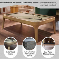Mesa de Billar/Snooker de Madera Sólida Unisex Bojue Bj-c24 de Alta Calidad, 9ft/8ft/7ft, con Bolsillos de Cuero, Diseño Duradero y Seguro