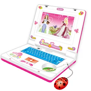 QS 인기있는 교육 학습 기계 장난감 조명 뮤지컬 시뮬레이션 키보드 스크롤 화면 만화 노트북 장난감