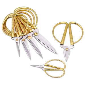 <span class=keywords><strong>Ciseaux</strong></span> de ménage en acier doré, à grande poignée, tout en acier, métal durable, dragon et phœnix, coupe de papier - Product Image 1
