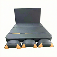 Banc segmenté 3 places vert foncé, pliable en trois parties, transformable en lit, pour fourgon aménagé Mercedes Sprinter