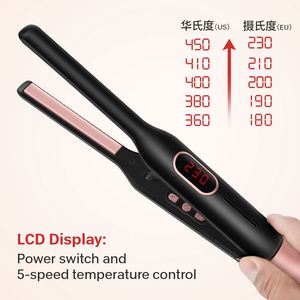 2020 nouveau 3/10 Pouces Crayon <span class=keywords><strong>Fer</strong></span> Plat Mini <span class=keywords><strong>Fer</strong></span> Plat Barbe Cheveux Lisseur Avec Ions Négatifs Et ÉCRAN LCD - Product Image 5