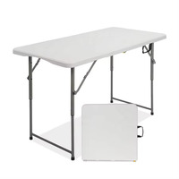 Vente en gros Table en plastique rectangulaire blanche de 4 pieds 5 pieds 6 pieds 8 pieds Table pliante pour banquet de mariage et événements Table pliante portable pour pique-nique