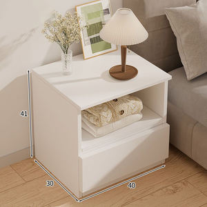 Mesita de noche nórdica blanca, envío gratis, consola rústica barata, mesita de noche, juego de dormitorio pequeño, muebles Para <span class=keywords><strong>El</strong></span> Hogar - Product Image 4