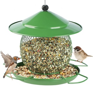 Mangeoire à oiseaux en métal résistante aux intempéries et aux écureuils Oniya, facile à nettoyer et à remplir, avec chaîne de suspension pour l'extérieur - Product Image 1