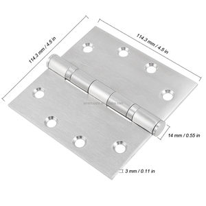 Bisagra de Rodamiento de Bolas de Acero Inoxidable 304 Moderna de 4.5 Pulgadas con Esquinas Cuadradas y Acabado Satinado para Puertas Interiores/Exteriores - Product Image 5