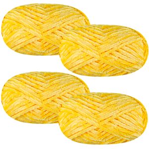 Hilo de Chenilla Brillante de Poliéster de 4 mm, Hilo de Terciopelo Suave para Tejer a Crochet, en Oferta - Product Image 3