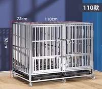 Cage pour chien robuste grandes caisses pour chiens à dessus ouvert pliable empilable Installation rapide chenil pour chien avec diviseur