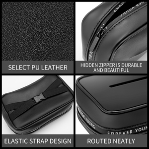 Boîte <span class=keywords><strong>de</strong></span> rangement universelle en cuir PU pour accoudoir et pare-soleil <span class=keywords><strong>de</strong></span> voiture, avec installation facile, <span class=keywords><strong>organisateur</strong></span> <span class=keywords><strong>de</strong></span> siège arrière noir et marron pour Benz <span class=keywords><strong>BMW</strong></span> - Product Image 6