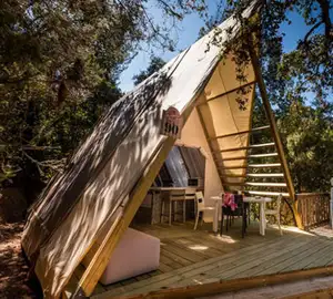 Barraca do safari de luxo ao ar livre, barraca de glamping resort