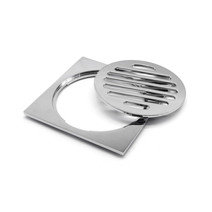 Dễ dàng-to-sạch vuông Brass Chrome tráng thoát nước sàn lọc cho phòng tắm hệ thống ống nước - Product Image 2