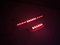 Pour Benz 2019-2023 W463 W464 G63 AMG, éclairage de seuil de porte LED éclairé, bande en fibre de carbone, pédale de bienvenue en fibre de carbone