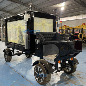 Remorque funéraire de luxe avec transport électrique spécial, noire, à chevaux, certifiée CE DOT, châssis en acier Q235B - Product Image 4