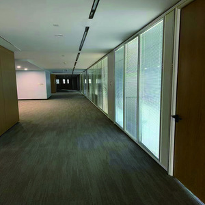 Hiện đại cao cấp vàng khung nhôm Acoustic đôi Tempered Glass phân vùng tường màn trập có thể tháo rời văn phòng hội nghị trường - Product Image 3