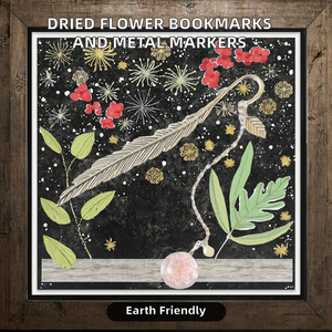 ที่คั่นหนังสือรูปดอกไม้แห้ง รักษ์โลก ทันสมัย สำหรับนักเรียน/นักศึกษา ใช้สำหรับอ่านหนังสือ ทำเครื่องหมายหน้าหนังสือ ที่คั่นหนังสือโลหะ - Product Image 2