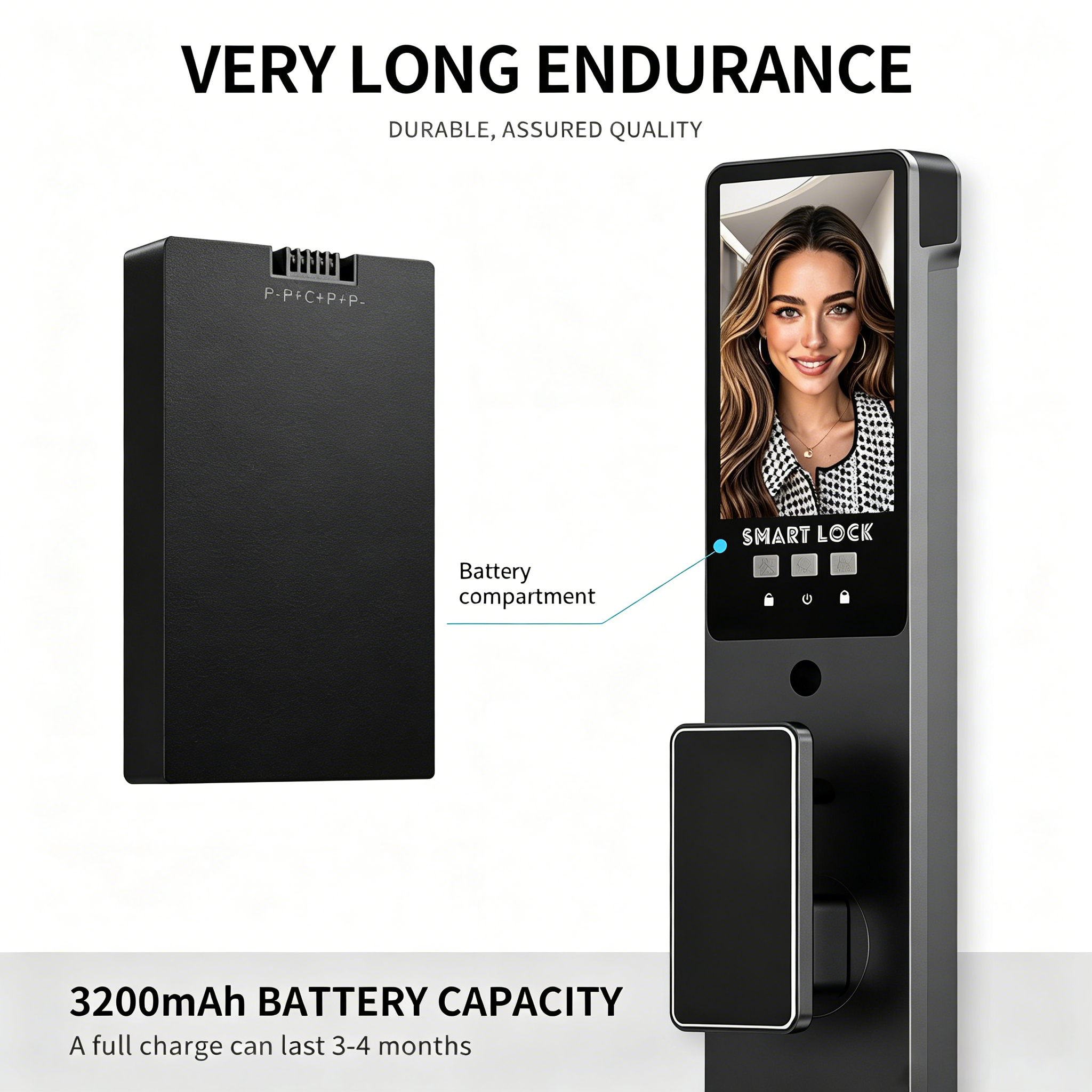 3D Facial Recognition Tuya WiFi Cloud Remote Control Smart Door Lock Security Anti-Pry Alarm Home Easy Installation Wood Door · image 6