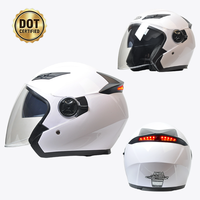 Casco de Motocicleta Integral de ABS Nuevo al por Mayor de Fábrica con Doble Visor, Luz Trasera LED, Diseño Modular, Homologado por DOT, para Todas las Estaciones