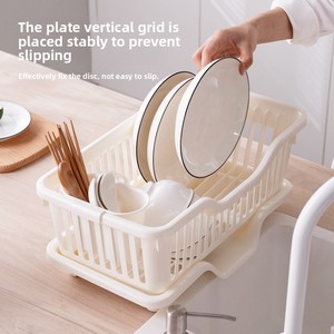 Venta directa de fábrica, estante de almacenamiento de vajilla, bandeja de <span class=keywords><strong>platos</strong></span> de plástico para cocina doméstica con filtro de agua para tazones y <span class=keywords><strong>platos</strong></span> - Product Image 4